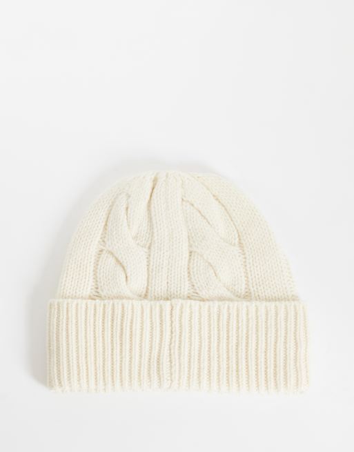 Polo Ralph Lauren – Gräddvit, flätstickad mössa med björnlogga, 3 av 3