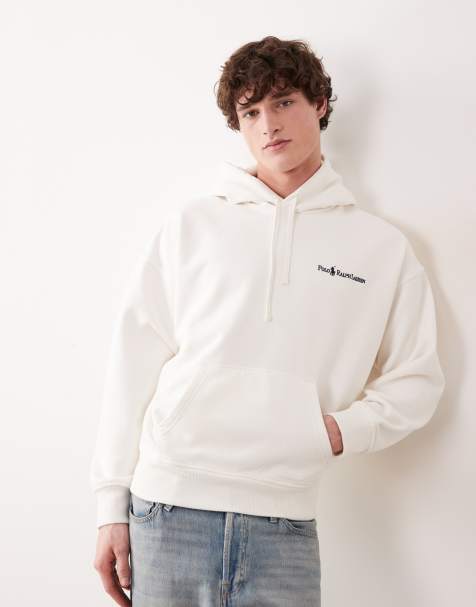 Polo Ralph Lauren – Gräddvit huvtröja med skriftlogga på bröstet - view 1