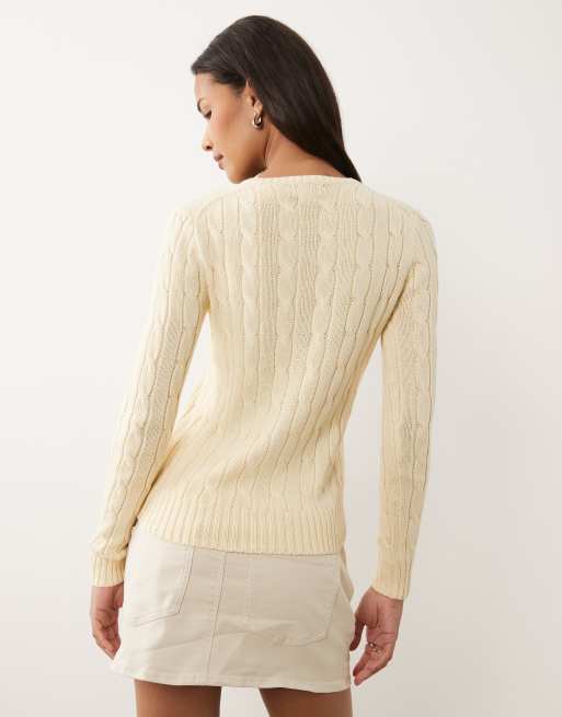 Polo Ralph Lauren – Gräddvit pullover med långa ärmar, 4 av 4