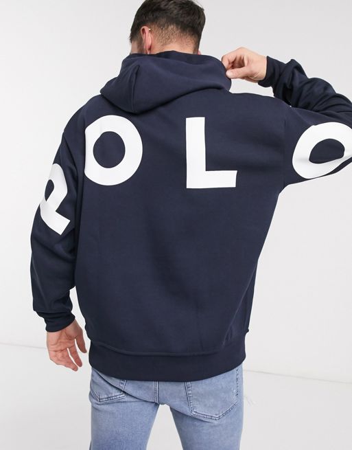 Polo Ralph Lauren × ASOS Granatowa bluza z kapturem i logo na