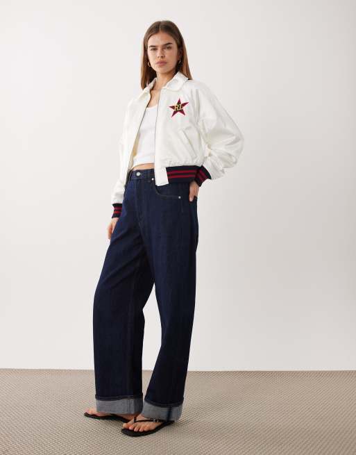 Polo Ralph Lauren graphic bomber jacket in white, 2 of 4