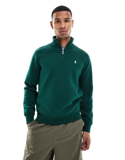 Polo Ralph Lauren - Grøn og langærmet sweatshirt med logoikon