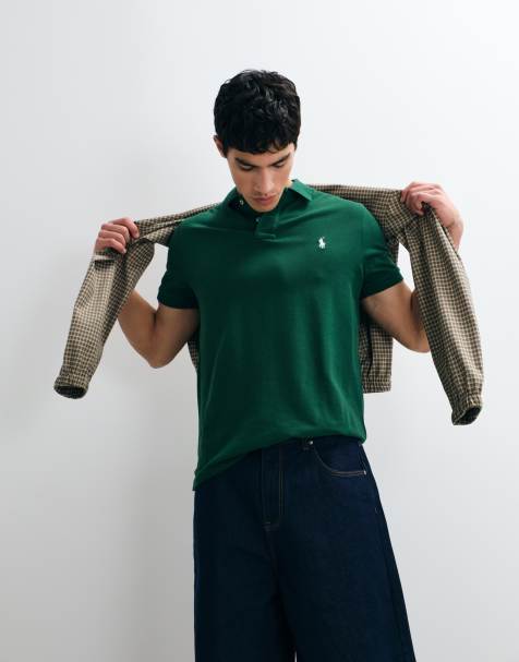 Polo Ralph Lauren – Grön, stickad, smal topp med korta ärmar - view 1