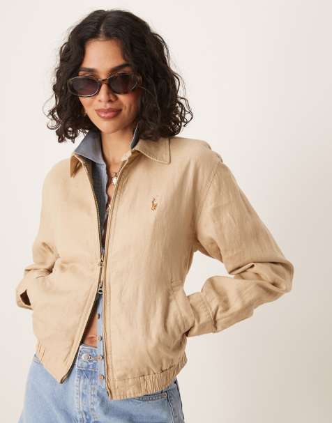 Polo Ralph Lauren - Gyldenbrun bomber-jakke i hør - view 1