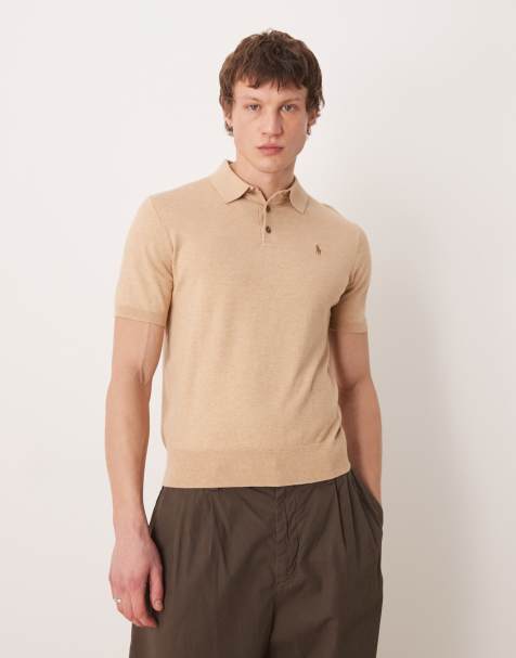 Polo Ralph Lauren - Gyldenbrun polotrøje i strik med logoikon - view 1