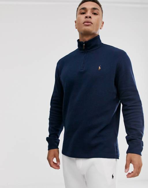 Ralph lauren half hot sale zip jumper navy