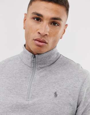 Polo Ralph Lauren half zip sweatshirt in grey marl | ASOS