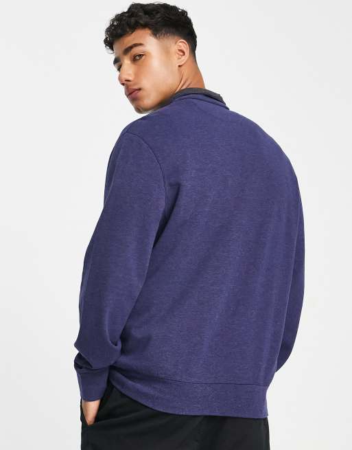 Polo Ralph Lauren half zip sweatshirt in navy with pony logo