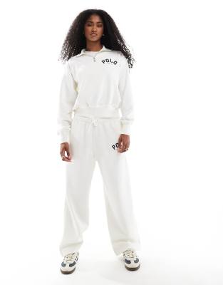 Polo Ralph Lauren half zip sweatshirt in off white (part of a set