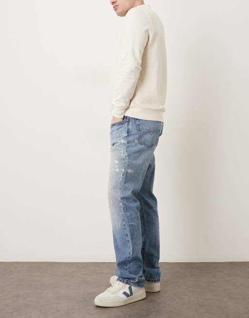 Polo Ralph Lauren - Hampton - Mellemvaskede jeans med maler- og sliddetaljer i lige pasform, 2 af 5