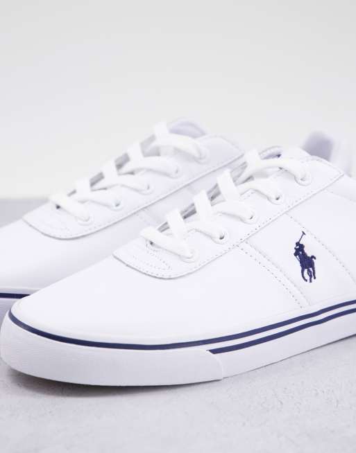 Polo Ralph Lauren - Hanford - Baskets en cuir avec logo poney - Blanc, 2 de 4