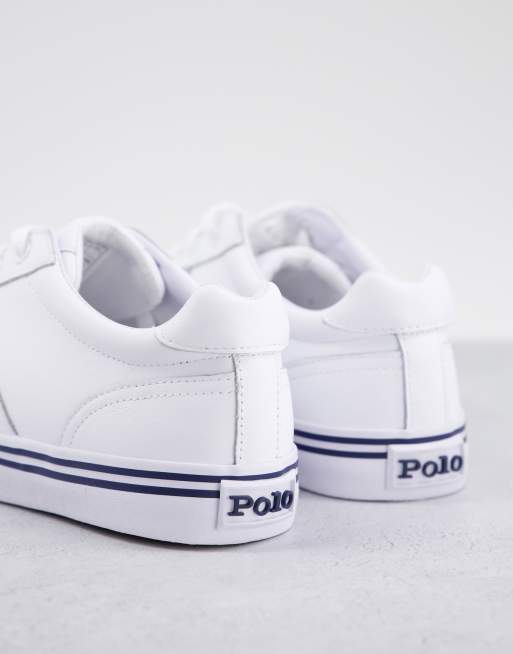 Polo Ralph Lauren - Hanford - Baskets en cuir avec logo poney - Blanc, 3 de 4