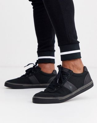 polo black canvas shoes