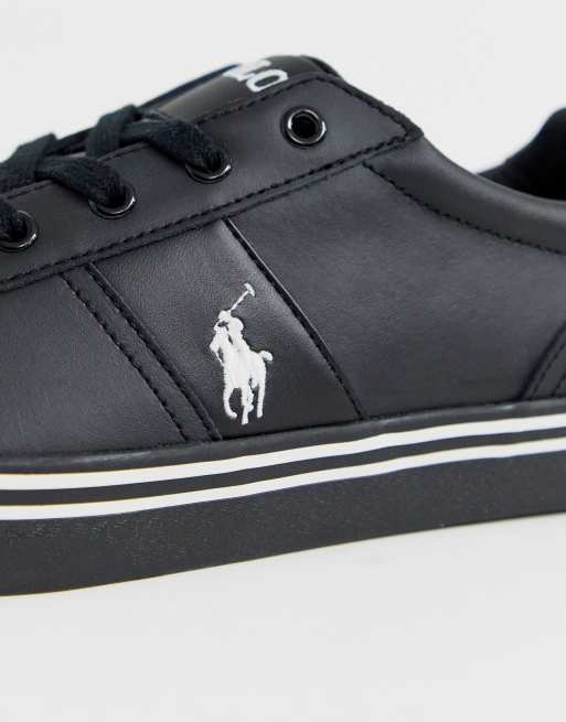 Ralph lauren hanford store leather trainers black