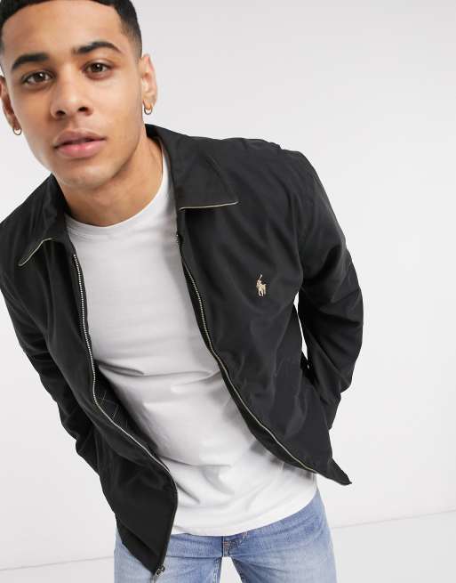 Black best sale polo jacket