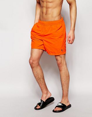 orange ralph lauren swim shorts