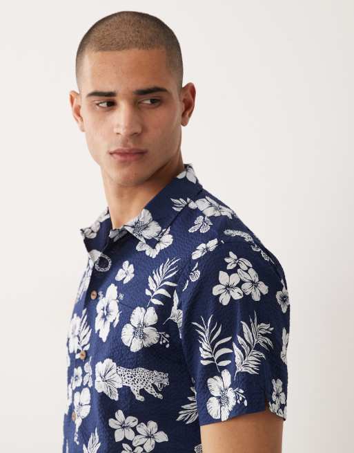 Polo Ralph Lauren – Hemd mit Blumenmuster in Blau und Weiß, 3 von 5