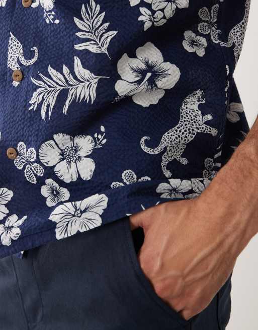 Polo Ralph Lauren – Hemd mit Blumenmuster in Blau und Weiß, 4 von 5