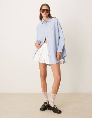 Polo Ralph Lauren – Hemdbluse in Blau mit Markenlogo - view 1