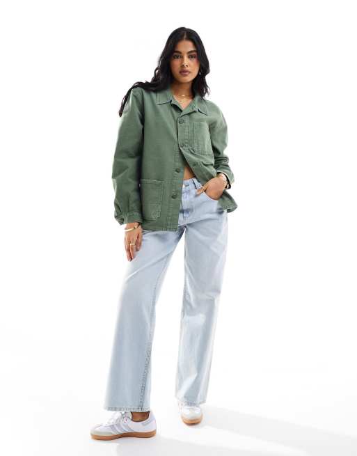 Polo Ralph Lauren – Hemdjacke in Grün mit Taschen, 3 von 4