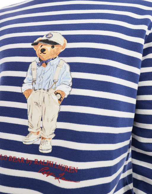 Polo Ralph Lauren – Hemingway – Sweatshirt in Marineblau und Weiß