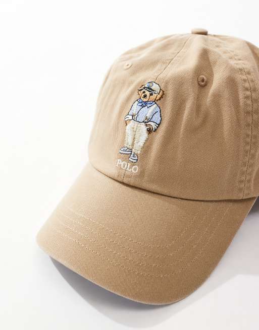 Polo Ralph Lauren – Heningway – Twill-Baseballkappe in Hellbraun mit Bär-Logo, 2 von 4