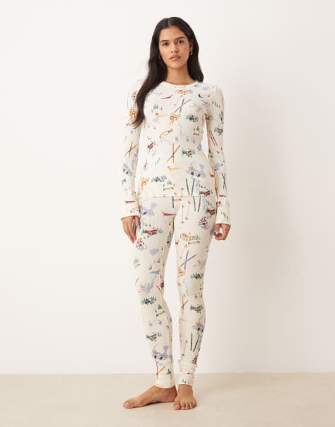 Polo Ralph Lauren Henley and jogger set in traveler ski print - view 1