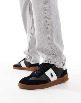 Polo Ralph Lauren - Heritage Aera - Baskets avec semelle en caoutchouc - Noir/blanc