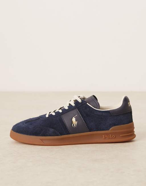 Polo Ralph Lauren - Heritage Aera - Baskets en daim avec semelle gomme - Bleu marine, 2 de 5