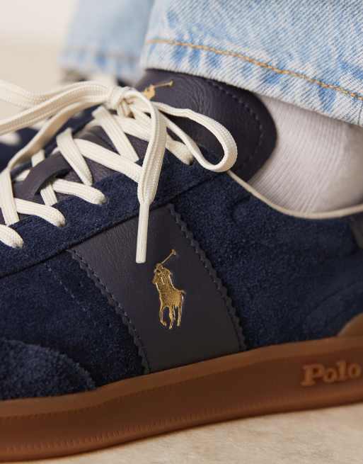 Polo Ralph Lauren - Heritage Aera - Baskets en daim avec semelle gomme - Bleu marine, 3 de 5