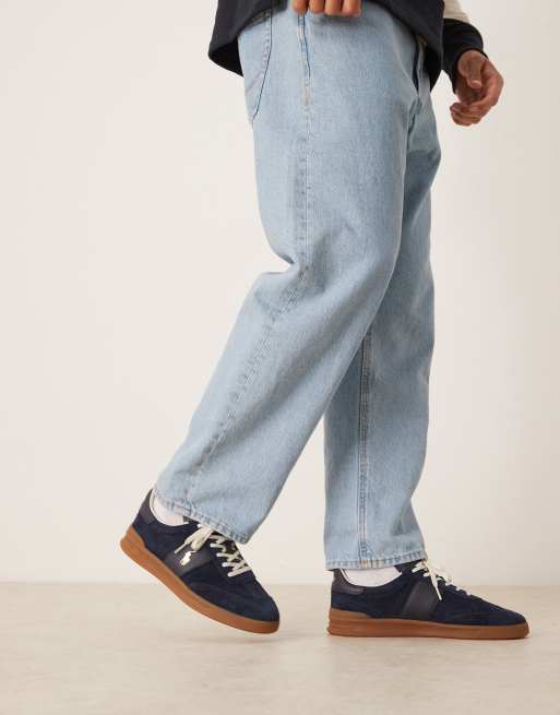 Polo Ralph Lauren - Heritage Aera - Baskets en daim avec semelle gomme - Bleu marine, 4 de 5