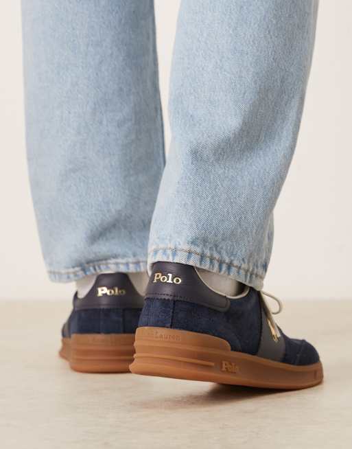 Polo Ralph Lauren - Heritage Aera - Baskets en daim avec semelle gomme - Bleu marine, 5 de 5