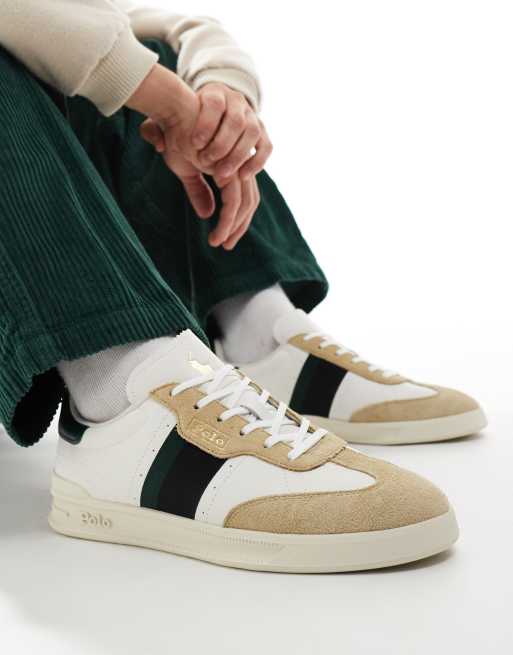 Polo Ralph Lauren Heritage Aera leather trainer in white