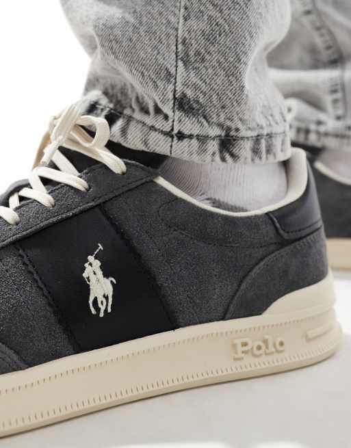 Polo Ralph Lauren – Heritage Aera – Sneaker in Grau und Schwarz, 3 von 5