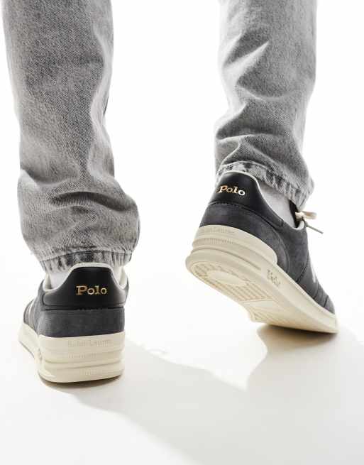 Polo Ralph Lauren – Heritage Aera – Sneaker in Grau und Schwarz, 5 von 5