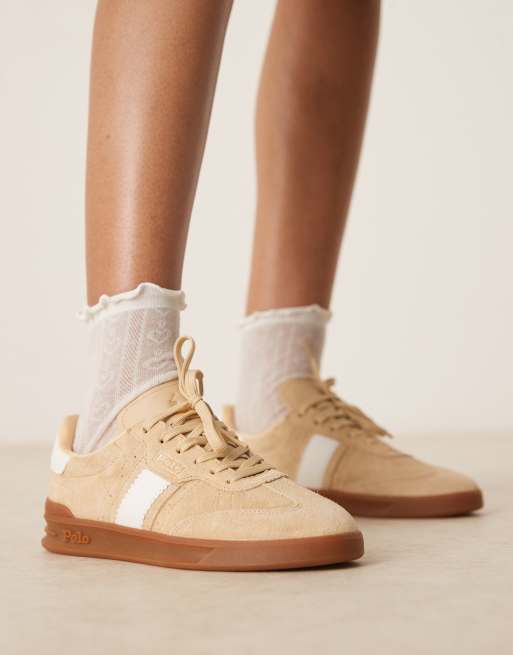 Polo Ralph Lauren - Heritage Aera - Sneakers beige con suola in gomma