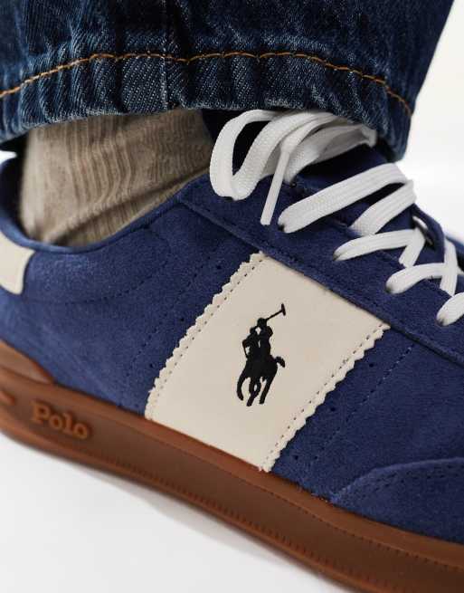 Polo Ralph Lauren Heritage Aera sneakers in blue and white ASOS