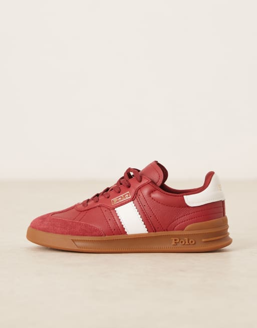 Polo Ralph Lauren Heritage Aera sneakers in red, 2 of 5