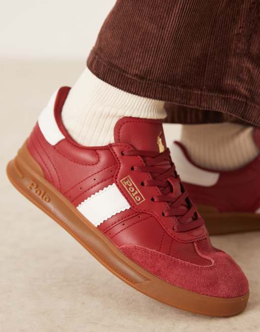 Polo Ralph Lauren - Heritage Aera - Sneakers in rood, 3 van 5