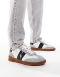 [Polo Ralph Lauren] Polo Ralph Lauren Heritage Aera sneakers in white and grey with gum sole 41 WHITE/BLACK/SOFT
