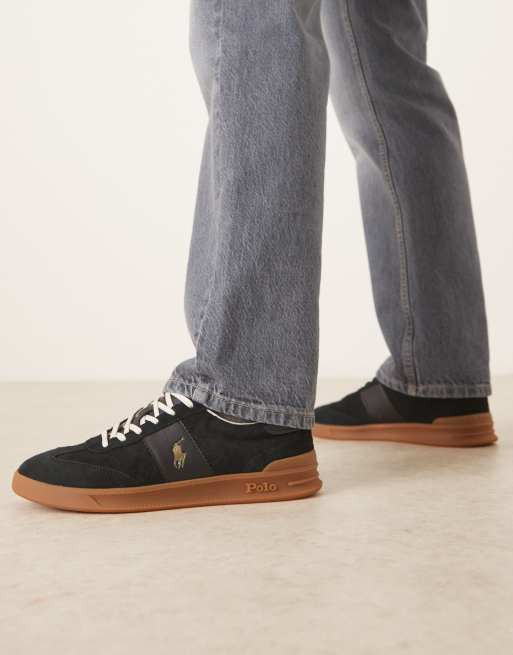 Polo Ralph Lauren - Heritage Aera - Sort sneakers i ruskind
