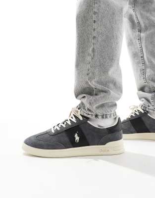 Polo Ralph Lauren Heritage Aera trainer in grey and black