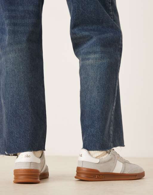 Polo Ralph Lauren heritage area trainer in grey, 3 of 5