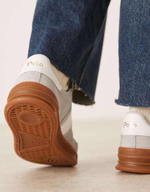 Polo Ralph Lauren heritage area trainer in grey, 4 of 5