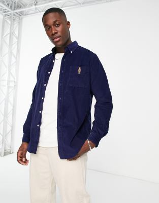 Helmut Lang Pre-Owned contrasting placket polo shirt - Blue
