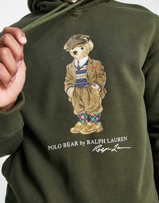 POLO RALPH LAUREN Polo Bear Fleece Hoodie in Green