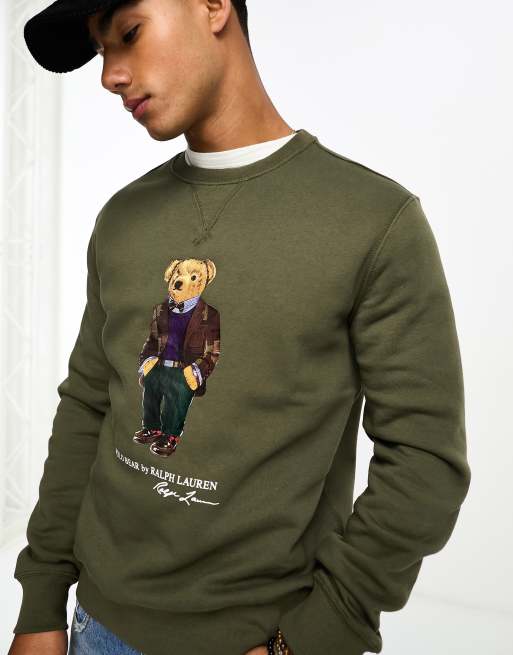 Green bear sweatshirt clearance