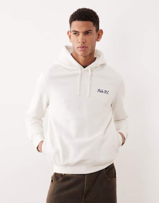 Polo Ralph Lauren – Heritage – Biała bluza z kapturem i nadrukiem misia na plecach