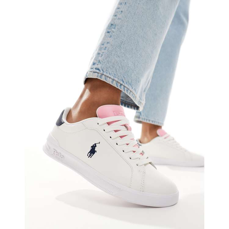 Polo Ralph Lauren Heritage Court Baskets Blanc avec logo