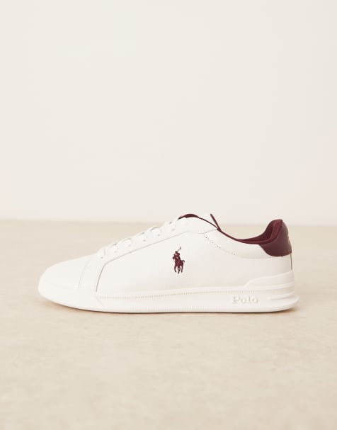 Polo Ralph Lauren - Heritage Court - Hvide og bordeaux sneakers - view 1